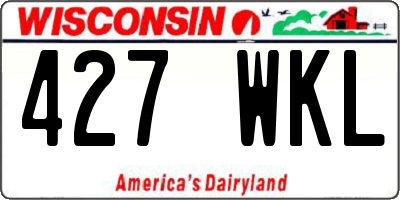 WI license plate 427WKL