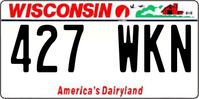 WI license plate 427WKN