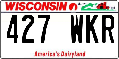WI license plate 427WKR