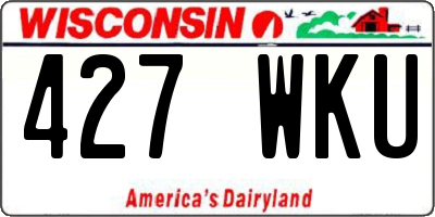 WI license plate 427WKU