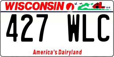 WI license plate 427WLC