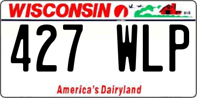 WI license plate 427WLP