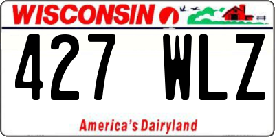 WI license plate 427WLZ