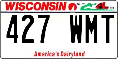 WI license plate 427WMT