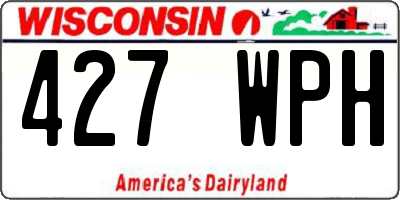 WI license plate 427WPH