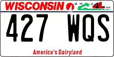 WI license plate 427WQS