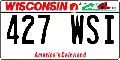 WI license plate 427WSI