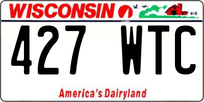 WI license plate 427WTC