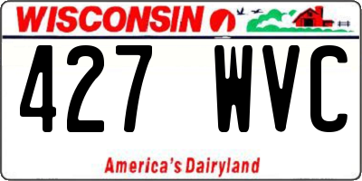 WI license plate 427WVC