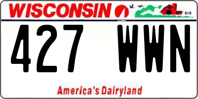WI license plate 427WWN
