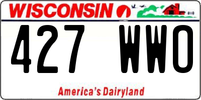 WI license plate 427WWO