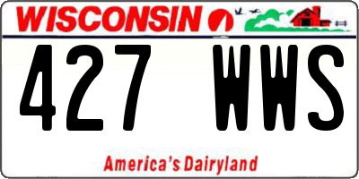 WI license plate 427WWS