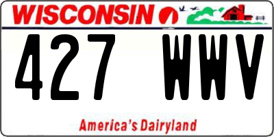 WI license plate 427WWV