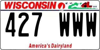 WI license plate 427WWW