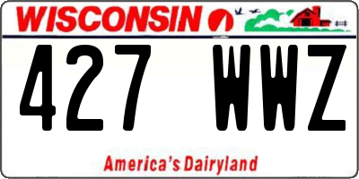 WI license plate 427WWZ