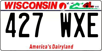 WI license plate 427WXE