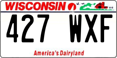 WI license plate 427WXF
