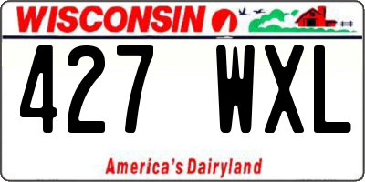 WI license plate 427WXL