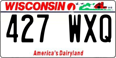 WI license plate 427WXQ