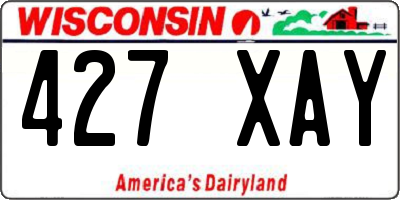 WI license plate 427XAY