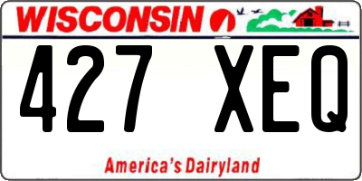 WI license plate 427XEQ