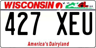 WI license plate 427XEU