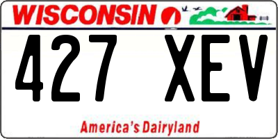 WI license plate 427XEV