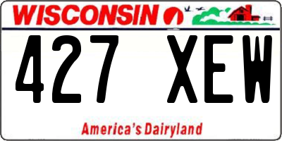 WI license plate 427XEW