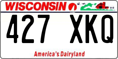 WI license plate 427XKQ