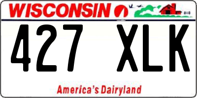 WI license plate 427XLK