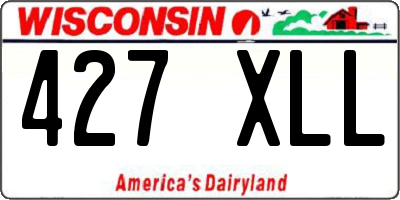 WI license plate 427XLL