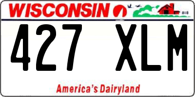 WI license plate 427XLM
