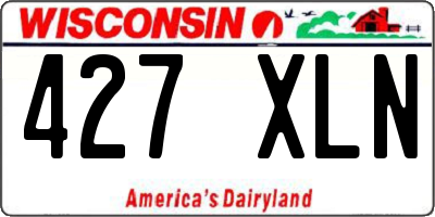 WI license plate 427XLN