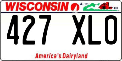 WI license plate 427XLO