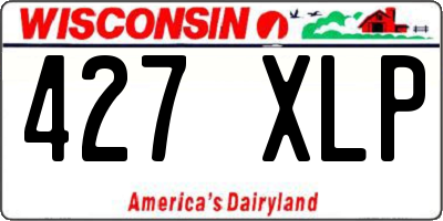 WI license plate 427XLP