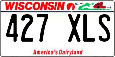 WI license plate 427XLS