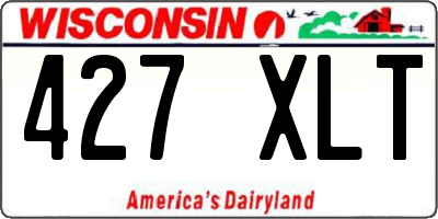 WI license plate 427XLT