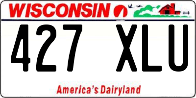 WI license plate 427XLU