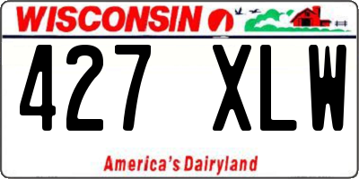 WI license plate 427XLW