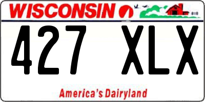 WI license plate 427XLX