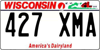 WI license plate 427XMA