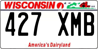 WI license plate 427XMB