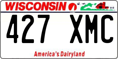 WI license plate 427XMC