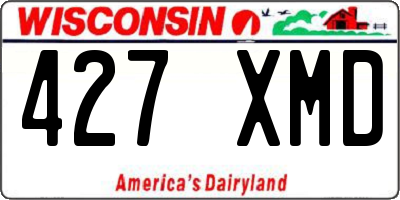 WI license plate 427XMD