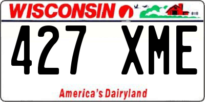 WI license plate 427XME