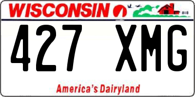 WI license plate 427XMG