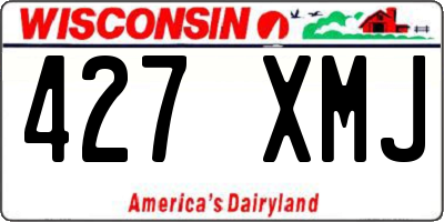WI license plate 427XMJ