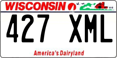 WI license plate 427XML
