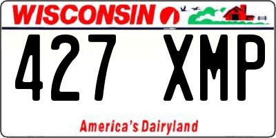 WI license plate 427XMP