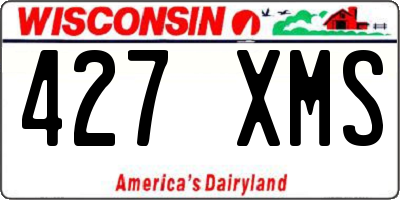 WI license plate 427XMS
